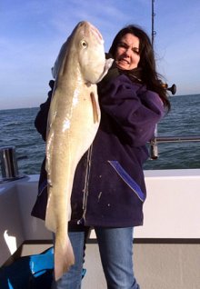 Jacqui with 24lb Cod